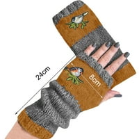 Par proširene zglobne ručne ručne rukavice udobne vez za vez za ptice crochet rukavice bez prstiju grijači