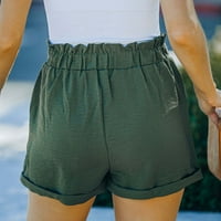 Yubatuo kratke hlače za žene labave strukske džepove u obliku čiste, pune boje casual kratkih kratkih