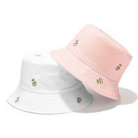 Xiuh Uni sunčani šešir ljetni kapu za plažu na obje strane kapa ribar ravna kapa modne šešire ružičaste