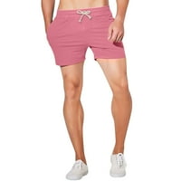 Hlače za muškarce muške casual pantalone Ljeto pune boje Trend Omladina Muška dukseva Fitness Trčanje Hrtke Casual Pink 2XL
