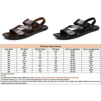 Muške klizne sandale ljetne ravne sandale sklizne na casual cipelama lagana muška plaža Udobna smeđa 8.5