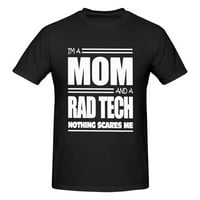 'M mama i rad na tehnici Ništa me ne plaši majica-majčin dan poklon muške majice kratkih rukava crna