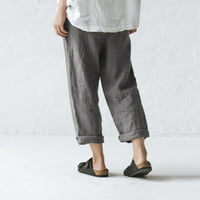Yubatuo hlače za žene casual čvrste pamučne pantalone pantalone pantalone labave hlače na širokim nogama