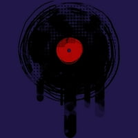 Topionski vinil rekord DJ Retro Music Vintage D Juniors Purple Graphic Tee - Dizajn od strane ljudi
