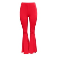 Ležerne pantalone za žene modni ležerni temperament Čvrsti boja pletena mikro vučna pantalona od tanke