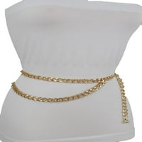 Ženski remen Zlatni metalni lančani lanci Linkovi hip struk Novi elegantni krovni modni dodaci