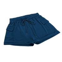 Luxplum dame kratke hlače Čvrsto boje kratke vruće hlače džepovi mini pantalone Loounge Street Bermuda