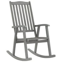 Tomshoo stolica za ljuljanje sa jastucima siva čvrsto drvo