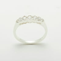 Britanci izrađeni 14k bijeli zlatni prirodni dijamantni ženski ženski prsten - veličine opcija - veličine 6,75