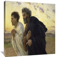 Globalna galerija Eugene Burnansion 'Učenici Petra i Johna žure do Sepulcherther jutros uskrsnuća' platno