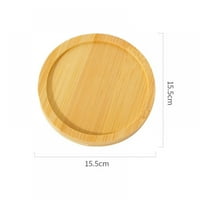 Bamboo okrugle kvadratne biljke Coaster Ploče za zdjelu za sukulente Posude Posude Ladice Bazen Stander