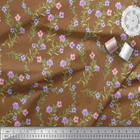 Pamučna točka pamuka tkanina, lišće i cvjetna ispis tkanina od dvorišta široka