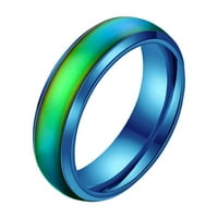 Wozhidaoke prstenovi za žene modni termohromski prsten od nehrđajućeg čelika mijenjajući prsten nakit