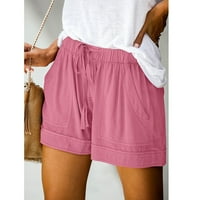 Ženske oblačene ljetne kratke hlače Elastična struka Plus veličine kratke hlače Ležerne sastojke za