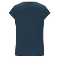 Izlasci THes Thirts Majice za žene Kratki rukav V izrez Ženske bluze i vrhovi Dreski ležerni vrhovi