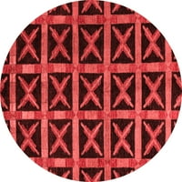 Ahgly Company Machine Persible Okrugli okrugli sažetak Crveni modernski prostirki, 6 'Round