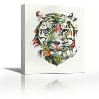 Tropical Tiger - Savremena likovna umjetnost Giclee na platnu Galerija - zidni dekor - umjetnička slika