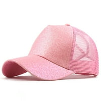 Ponytail Messy Buns Trucker Plain bejzbol vizirani kapa uniziraj hat, ružičasta