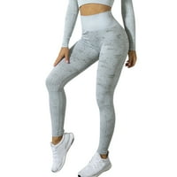 Ženske joge hlače svijetle sportske hlače tanke visoke struk fitness hlače yoga hlače sive l