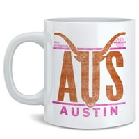Pan am službeno licenciran Austin Texas Airport Logo Panam Airways Travel Kafe Šalica za čaj za čaj za zabavu Fun Novelty Poklon oz