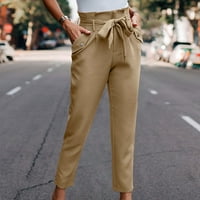 Ženske hlače za slobodno vrijeme sa džepnim gumbom Ljetne modne hlače Leisure Udobne duge osnovne obične