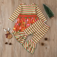 Adviicd božićna odijela veličine 7- xmas djeca dječje djevojke djevojke slatka crtani dugi rukav patchwork