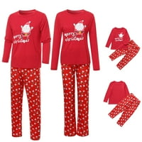 Porodična podudaranje pidžama set paljake za sneg, majica + duge hlače Noćna odjeća za spavanje za žene Muška djeca