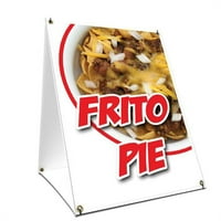 Prijava SBC-2436-Frito pita u. A-okvir pločnik Frito pie znak sa grafikom sa svake strane
