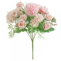 Umjetno cvijeće, lažni Fau Peony Sil Hydrangea plastične karanfile Daisy Realistic Cvjetni aranžmani