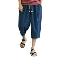 Harem pantalone za muškarce muške ležerne tanke sportske hlače CALF dužine posteljine pantalone Baggy