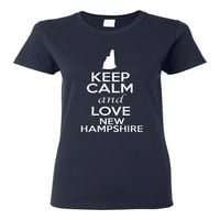 Dame se drže smireno i volite novu majicu Hampshire Country Majica Tee