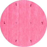 Ahgly Company u zatvorenom okruglom sažetkom ružičaste suvremene prostirke, 8 'kruga