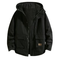 Muška jakna za jesen i zimske kapute Veliki solidni kaputi sa labavim džepom premazani kaput s dugim rukavima, putni jakni za muškarce za muškarce