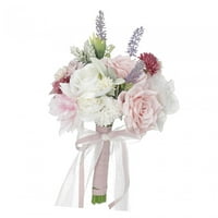 Bridal Buketi lažni ružičasti modernu cvijet za ruke za svadbenu mladenku tušnu zabavu ružičasta