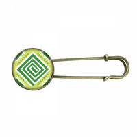 Zeleni kvadrati Meksiko Totems drevne civilizacije Retro Metal Brooch PIN CLIP nakit