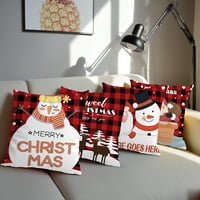 Poklopac jastuka Mekani skriveni patentni patentni patentni božićni božićni bočni ispis jastučni jastuk kućica za spavao