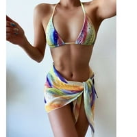 Olyvenn ponude ženski kostim bikini kupaći kostim kravata za plažu rucked pregače za pregače vrhunske