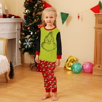 Podudaranje obiteljske božićne pidžame Set za spavanje Božić Buffalo Plaid Stripes ispisano dječje djece-odrasli-kućne