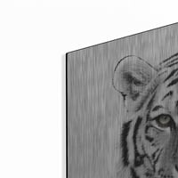 Luxe Metal Art 'White Tiger' po dizajnu Fabrikken, metalna zidna umjetnost, 16 x24