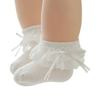 Dječje djevojke Slatke princeze haljine čarape sa čipkom lukom za dijete Toddlera