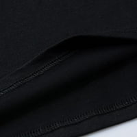 Ženski vrhovi ženske majice Pamuk smiješan Grahpic Design casual kratki rukav tees crni s