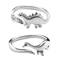 Dinosaur Prsten za žene Djevojke Muškarci Polirani zmaj Životinjski proširivi otvoreni prstenovi, nakit Podesiva veličina prstena