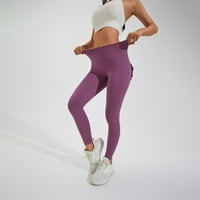 Oblikovne joge hlače Čvrsto boje Ležerne prilike Džepne sportove Sportske fitness hlače plus veličine