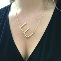 Bočno zlato Početna ogrlica za žene od nehrđajućeg čelika pozlaćena ogrlica