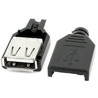 USB 2. Upišite ženski utični adapter W plastični poklopac za DIY