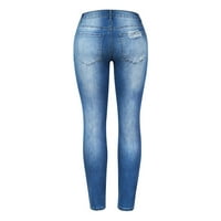 Voncos ženske hlače casual carice - čvrste modne pantalone za žene plave veličine m