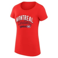 Ženska G-III 4her by Carl Banks Olive Green Montreal Canadiens Filigranski logotip ugrađena majica