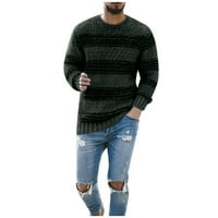 Paptzroi povremeni muški džemper pulover prugasti pleteni muški okrugli džemper vrat muški džemperi puloveri