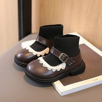 Leey-World Toddler Cipele Modne jesenske i zimske dječje čizme Dječje čarape Čizme Boots Debeli potplati Neki li klizanje