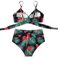 String visokog kupaćih cvjetnih struka ispisanih ženskih kupaćih kostima Criss kupaći kostimi Tankinis